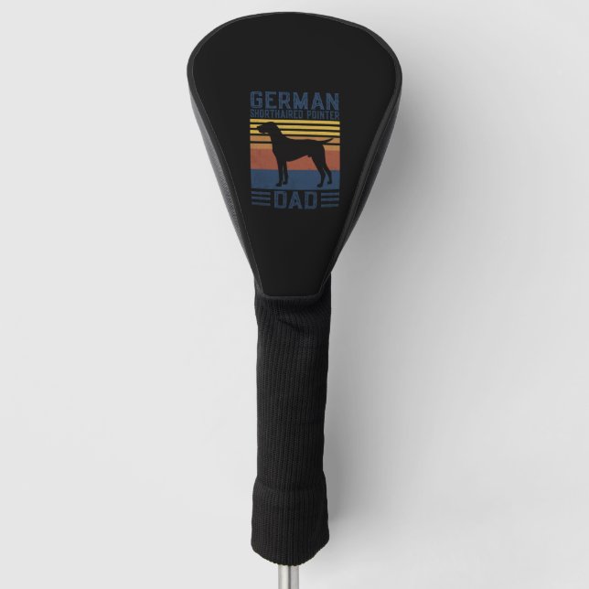 German Shorthaired Pointer RetroT-Shirt Golf Head Cover (Front)