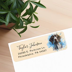 German Shorthaired Pointer Return Address Label