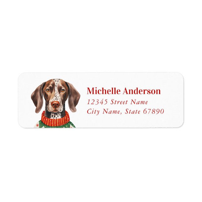 German Shorthaired Pointer Return Address Labels (Front)