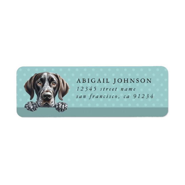 German Shorthaired Pointer Return Address Labels (Front)