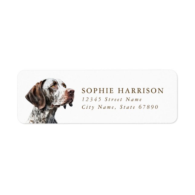German Shorthaired Pointer Return Address Labels (Front)