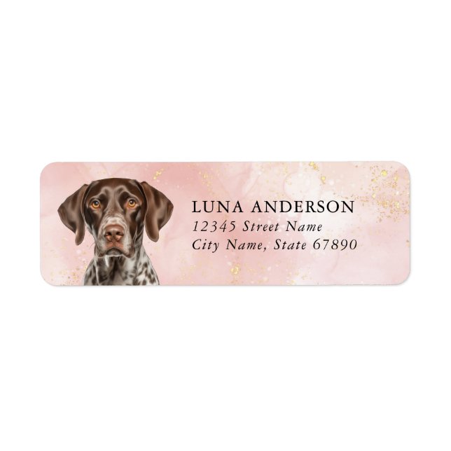German Shorthaired Pointer Return Address Labels (Front)