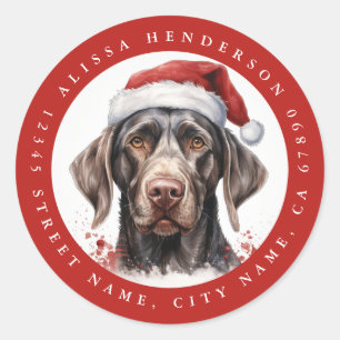 German Shorthaired Pointer Round Stickers