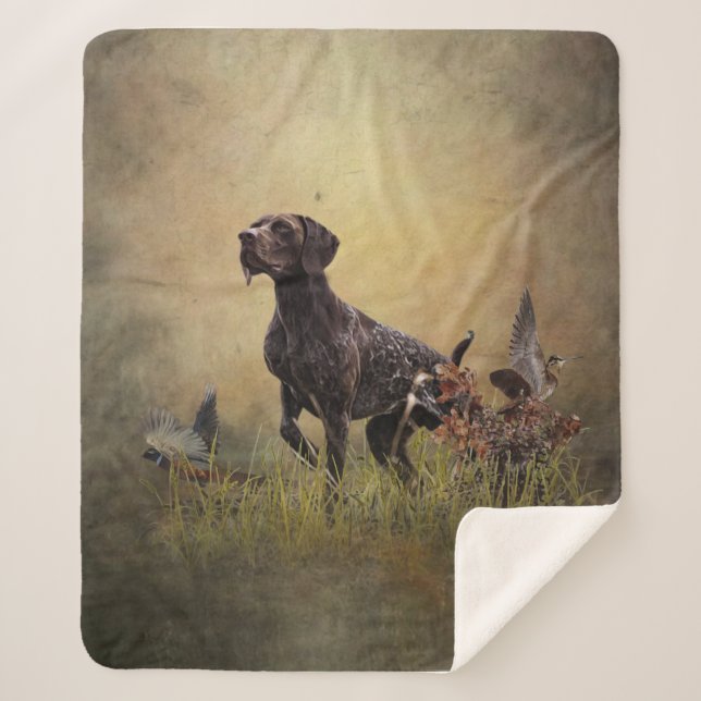 German Shorthaired Pointer     Sherpa Blanket (Front)
