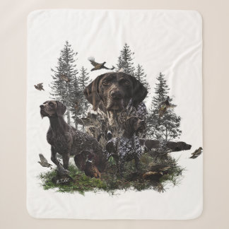 German Shorthaired Pointer Sherpa Blanket