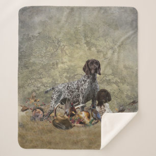 German Shorthaired Pointer Sherpa Blanket