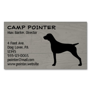 German Shorthaired Pointer Silhouette Magnetic Business Card