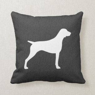 German Shorthaired Pointer Silhouette Throw Pillow