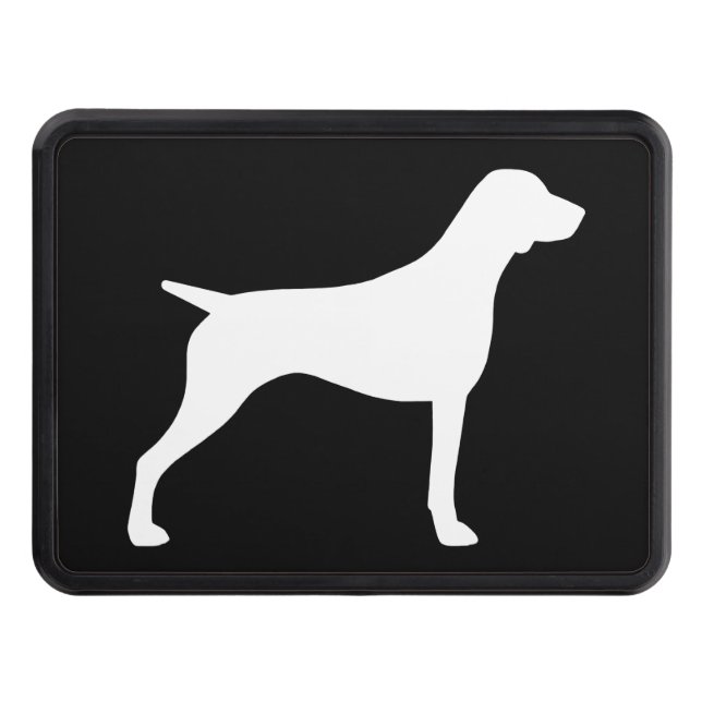 German Shorthaired Pointer Silhouette Trailer Hitch Cover (Front)