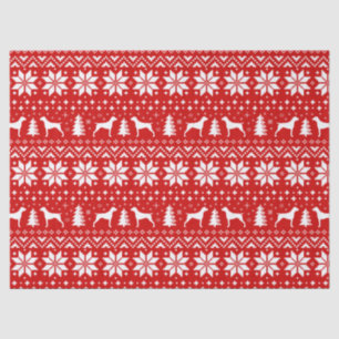 German Shorthaired Pointer Silhouettes Christmas Tissue Paper
