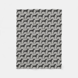 German Shorthaired Pointer Silhouettes Pattern Fleece Blanket