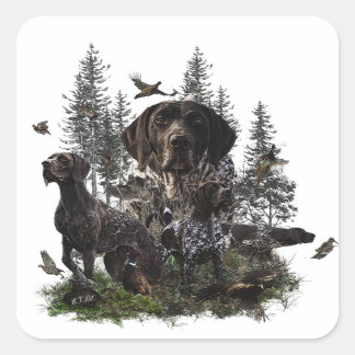 German Shorthaired Pointer Square Sticker