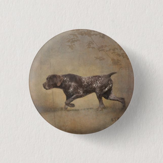 German Shorthaired Pointer Tapestry Poster Acrylic 1 Inch Round Button (Front)