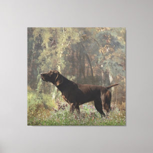 German Shorthaired Pointer Tapestry Poster Acrylic Canvas Print