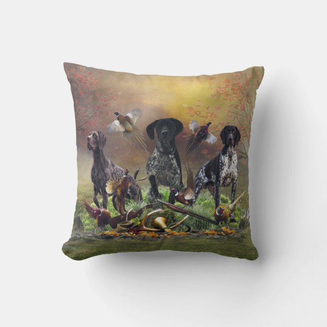 German Shorthaired Pointer  Throw Pillow (Front)