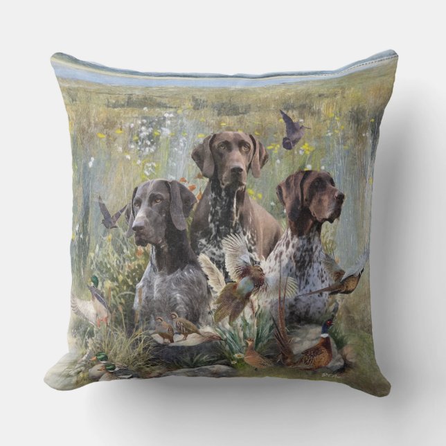 German Shorthaired Pointer  Throw Pillow (Front)