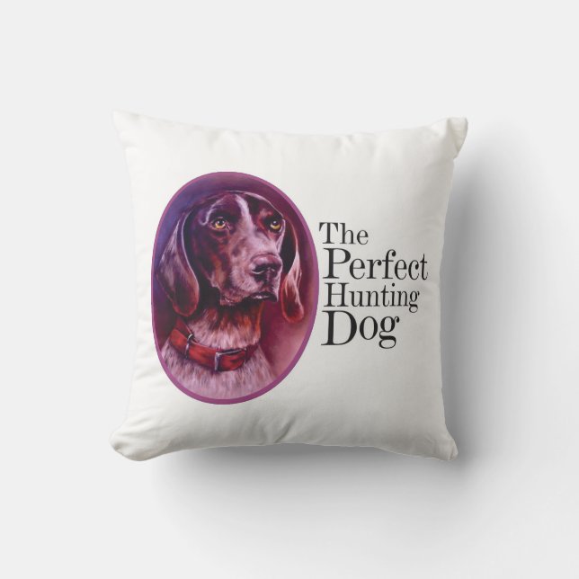 German Shorthaired Pointer throw pillow (Front)