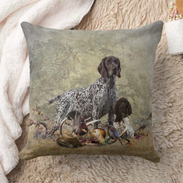 German Shorthaired Pointer  Throw Pillow (Blanket)
