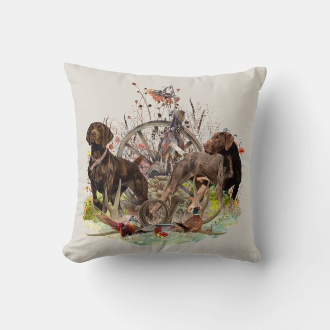 German Shorthaired Pointer    Throw Pillow (Front)