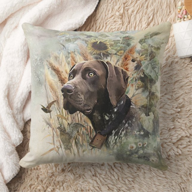 German Shorthaired Pointer Throw Pillow (Blanket)