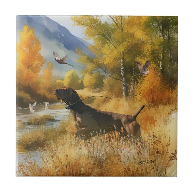 German Shorthaired Pointer  Tile (Front)