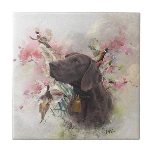 German shorthaired pointer  tile (Front)