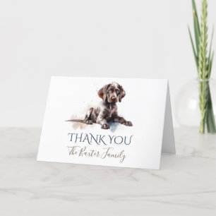 German Shorthaired Pointer Watercolor Thank You