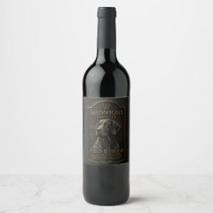 German Shorthaired Pointer Wine Label