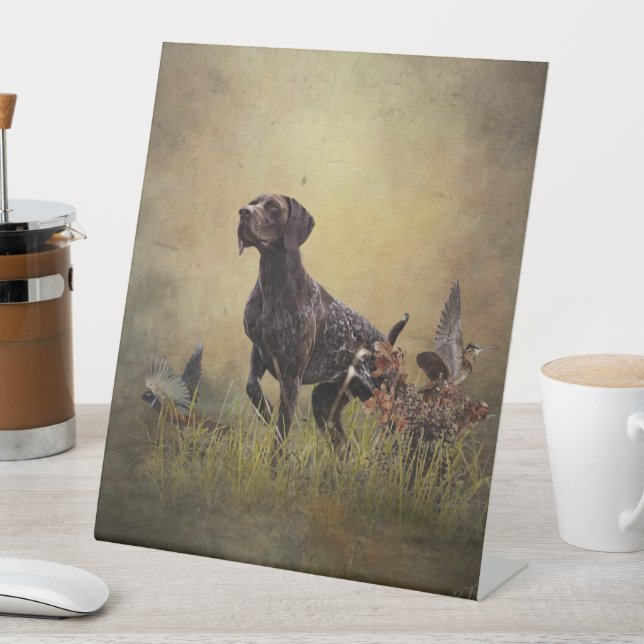 German Shorthaired Pointer   Wooden Box Sign (In SItu)