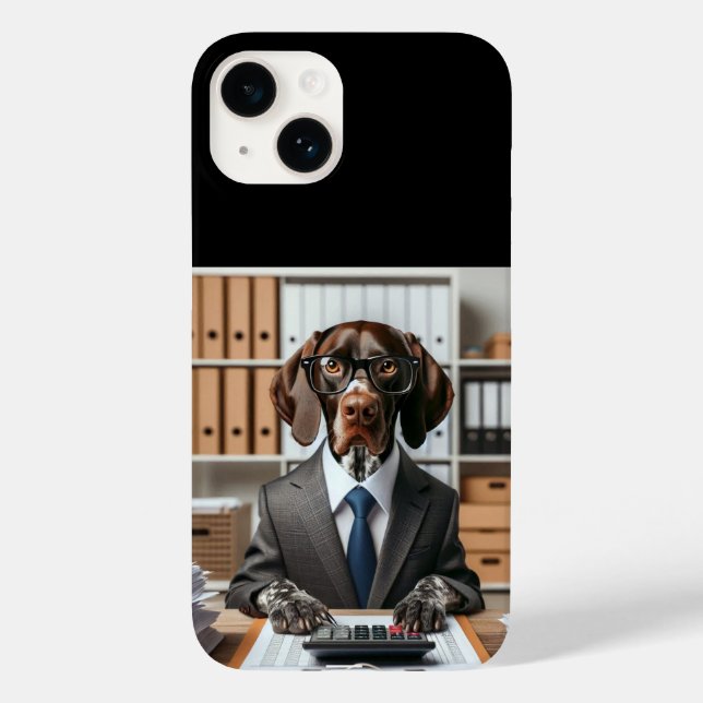 German Shorthaired Pointer working Accountant Case-Mate iPhone Case (Back)