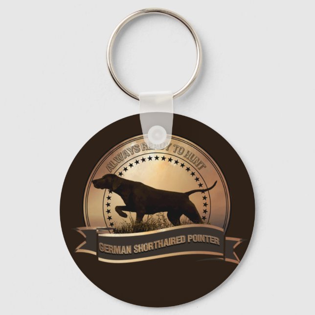 German Shorthaired Pointer, ZACHAR Tapestry Poster Keychain (Front)