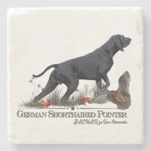 German Shorthaired Pointer, ZACHAR Tapestry Poster Stone Coaster