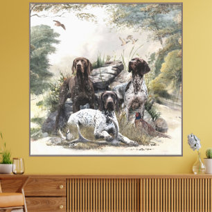 German Shorthaired Pointers Canvas Print
