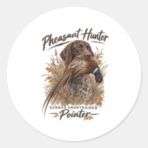 German Shorthaired Pointers Classic Round Sticker