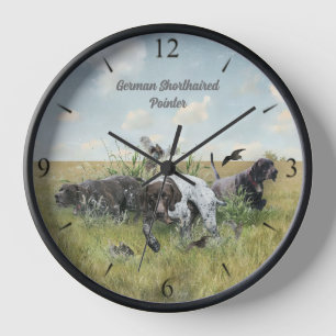German Shorthaired Pointers Clock