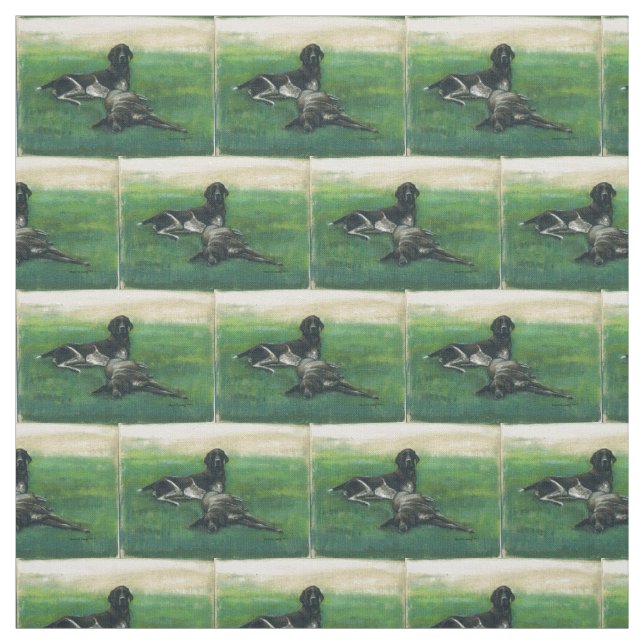 German Shorthaired Pointers Dog Art Fabric (Swatch)