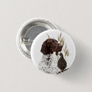 German Shorthaired Pointers (GSP)  1 Inch Round Button