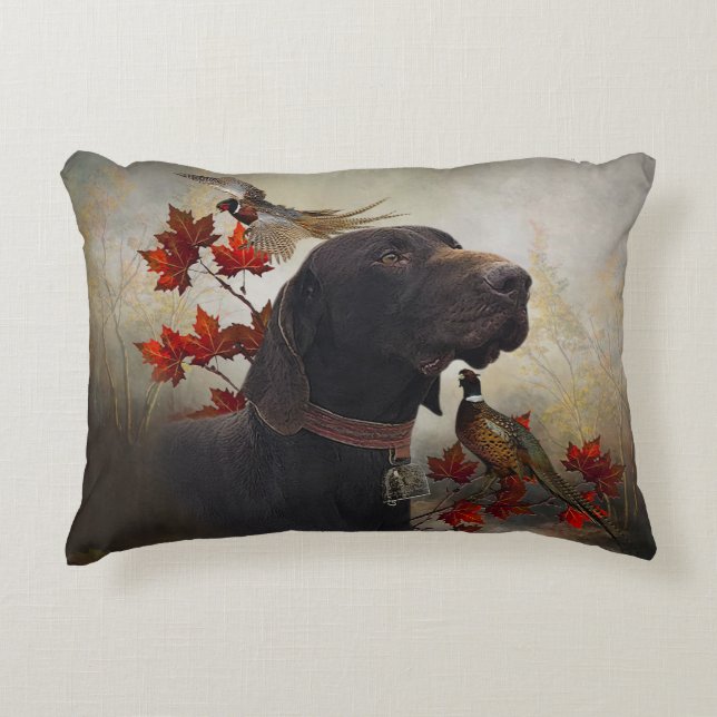 German Shorthaired Pointers (GSP)    Accent Pillow (Front)