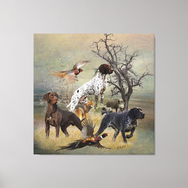 German Shorthaired Pointers (GSP)       Canvas Print (Front)