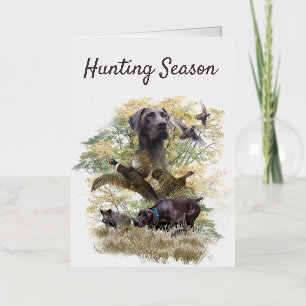 German Shorthaired Pointers (GSP)       Foil Greeting Card