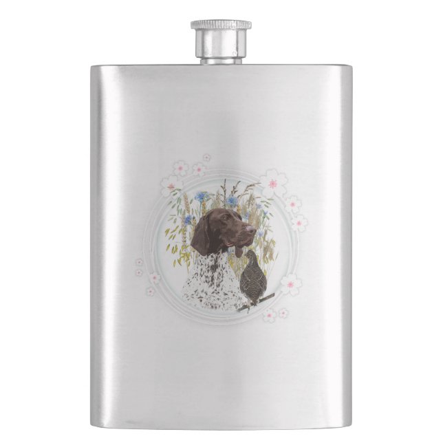 German Shorthaired Pointers (GSP)   Hip Flask (Front)