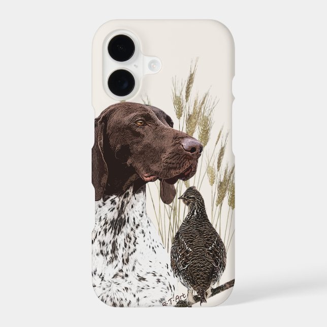 German Shorthaired Pointers (GSP) Postcard Coffee  (Back)