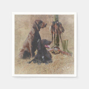 German Shorthaired Pointers (GSP) Postcard Coffee  Napkin