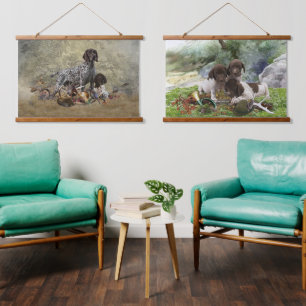 German Shorthaired Pointers (GSP)  Puppy  Hanging Tapestry