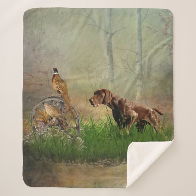 German Shorthaired Pointers (GSP)  Sherpa Blanket (Front)