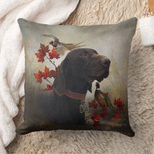 German Shorthaired Pointers (GSP)   Throw Pillow