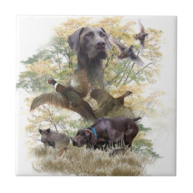 German Shorthaired Pointers (GSP) Tile (Front)