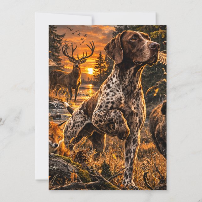 German Shorthaired Pointers  Invitation (Front)