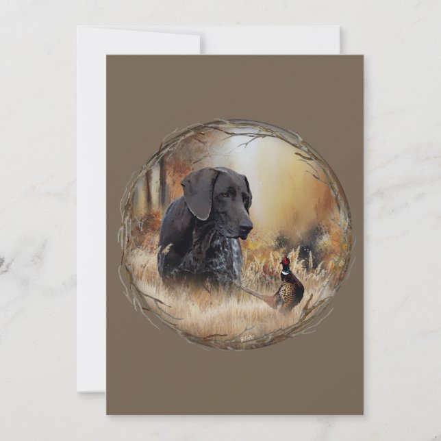 German Shorthaired Pointers  Invitation (Front)