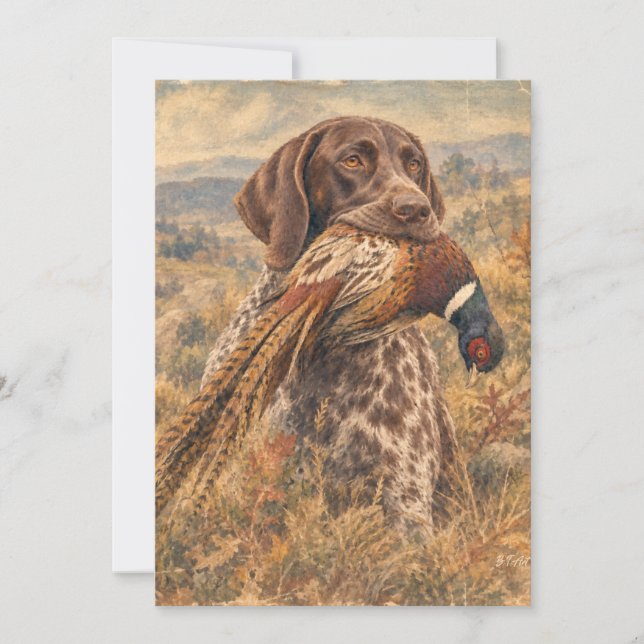 German Shorthaired Pointers  Invitation (Front)